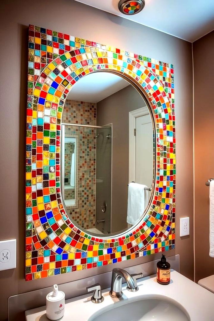 Mosaic Patterns - 22 Bathroom Mirror Ideas