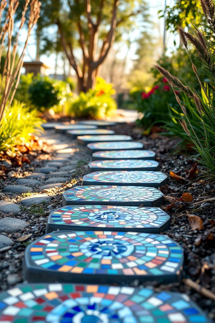 Mosaic Stepping Stones - 22 Garden Decor Ideas
