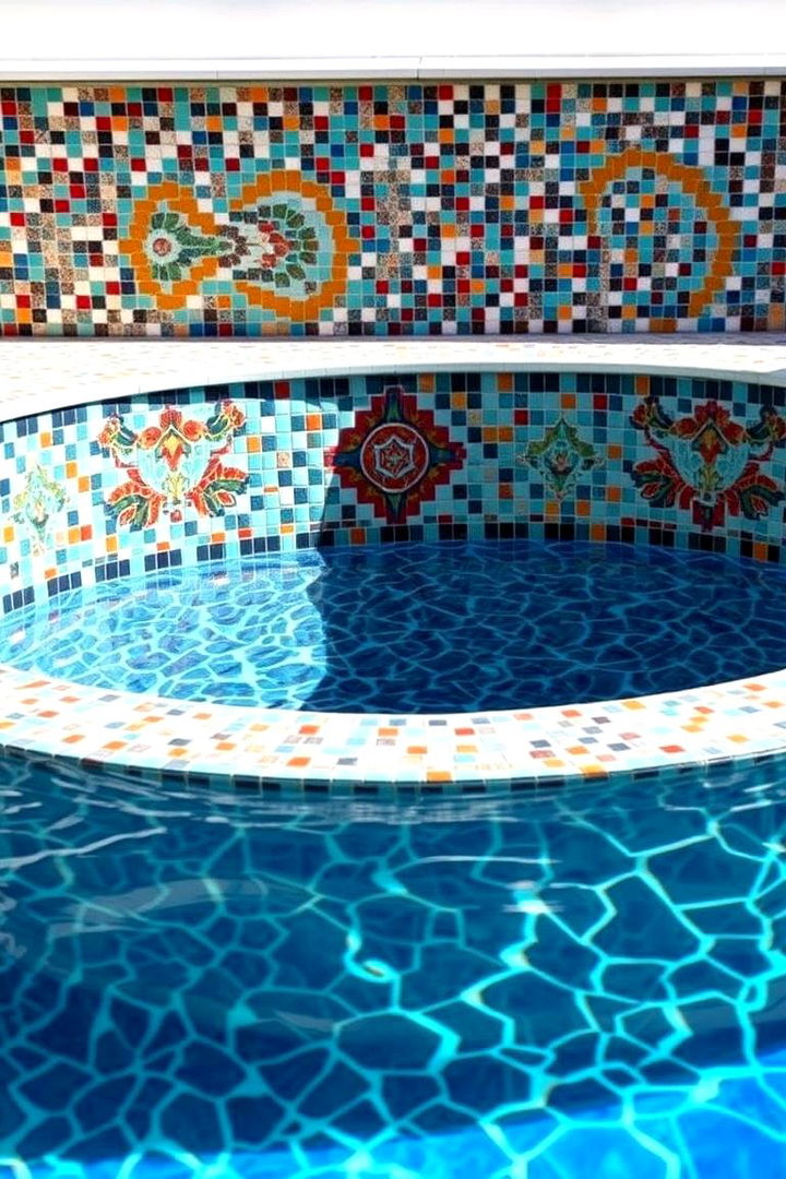 Mosaic Tile Accent Plunge Pool - 22 Plunge Pool Ideas