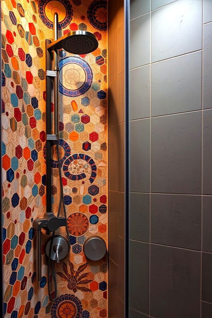 Mosaic Tile Accents - 22 Small Shower Ideas