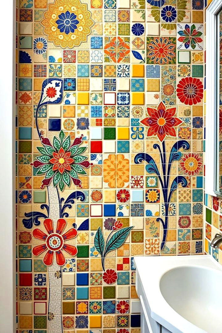 Mosaic Tile Artistry - 22 Tuscan Bathroom Ideas