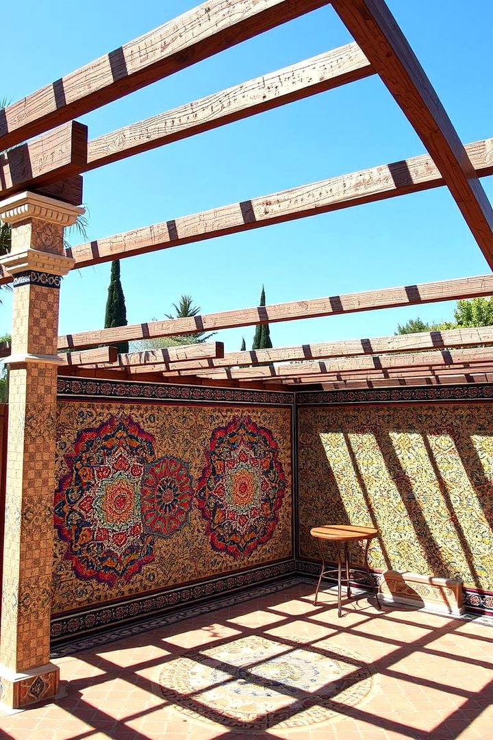 Mosaic Tile Design - 22 Pergola Flooring Ideas