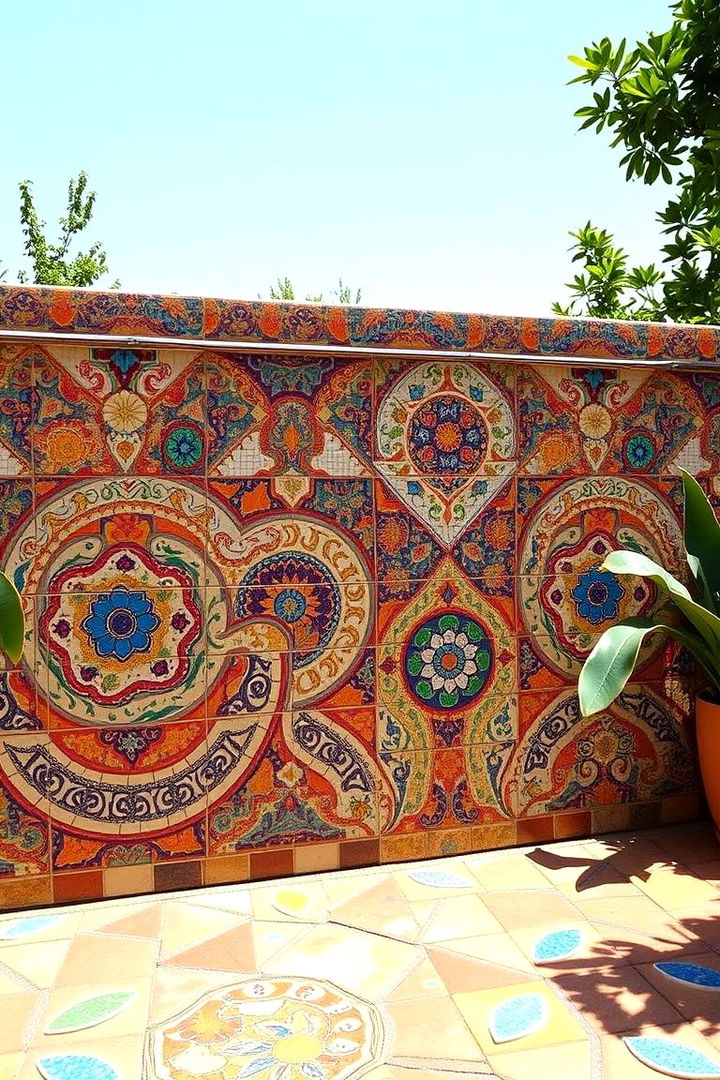 Mosaic Tile Walls - 22 Patio Wall Ideas