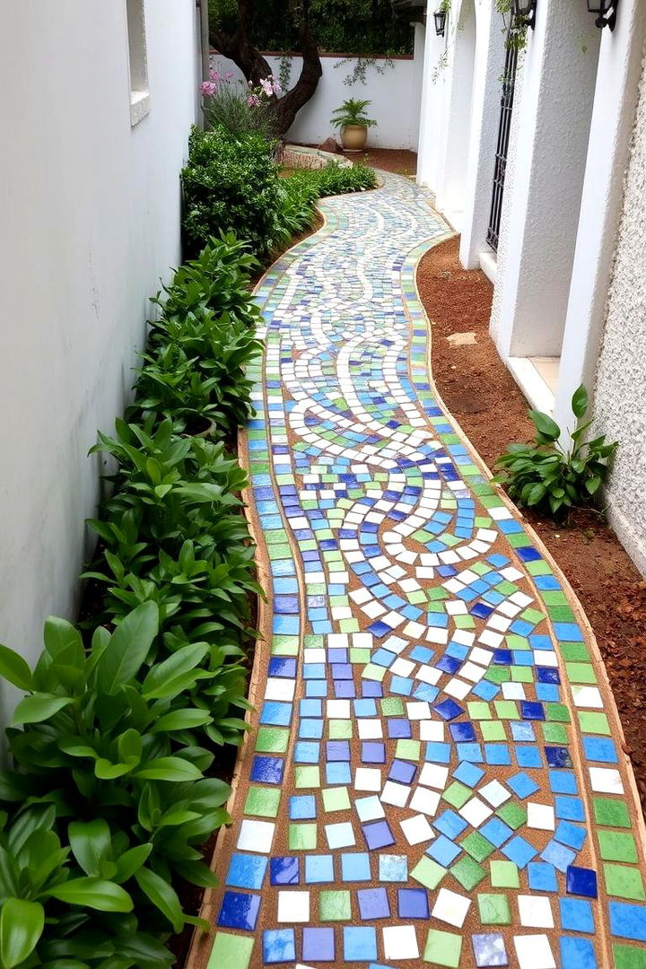 Mosaic Walkways - 22 Greek Garden Ideas