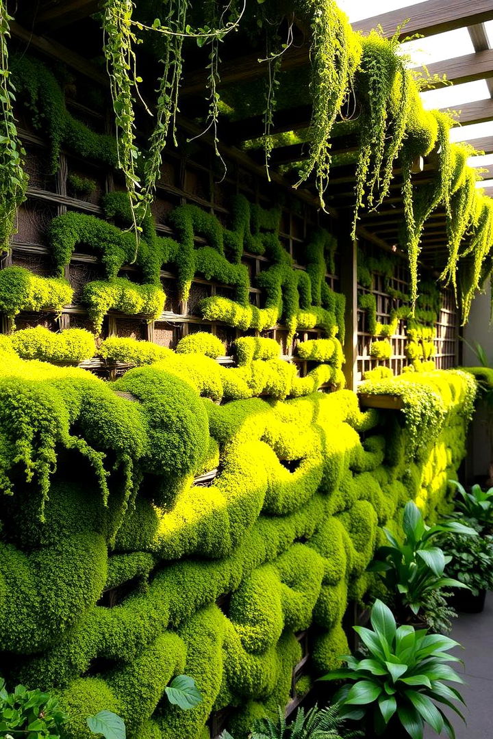 Moss Over Vertical Structures - 22 Moss Garden Ideas