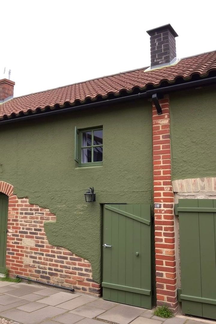 Mossy Granite Blend - 22 Green Exterior House Paint Ideas