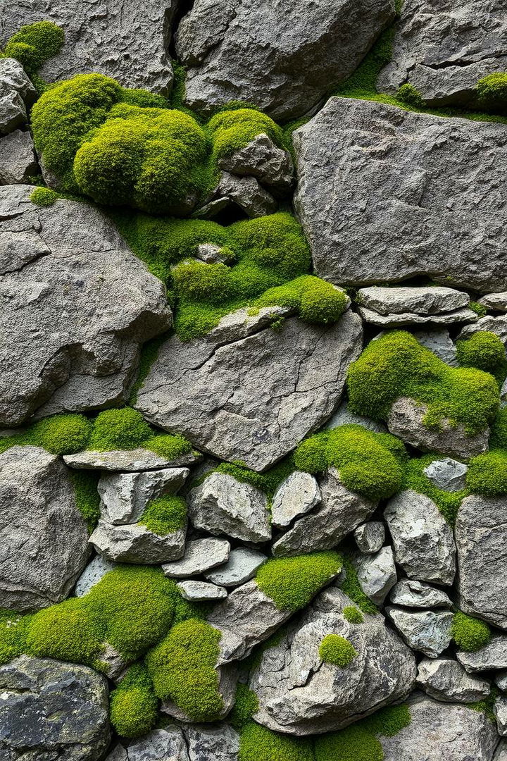 Mossy Stone Wall Art - 22 Garden Mural Ideas