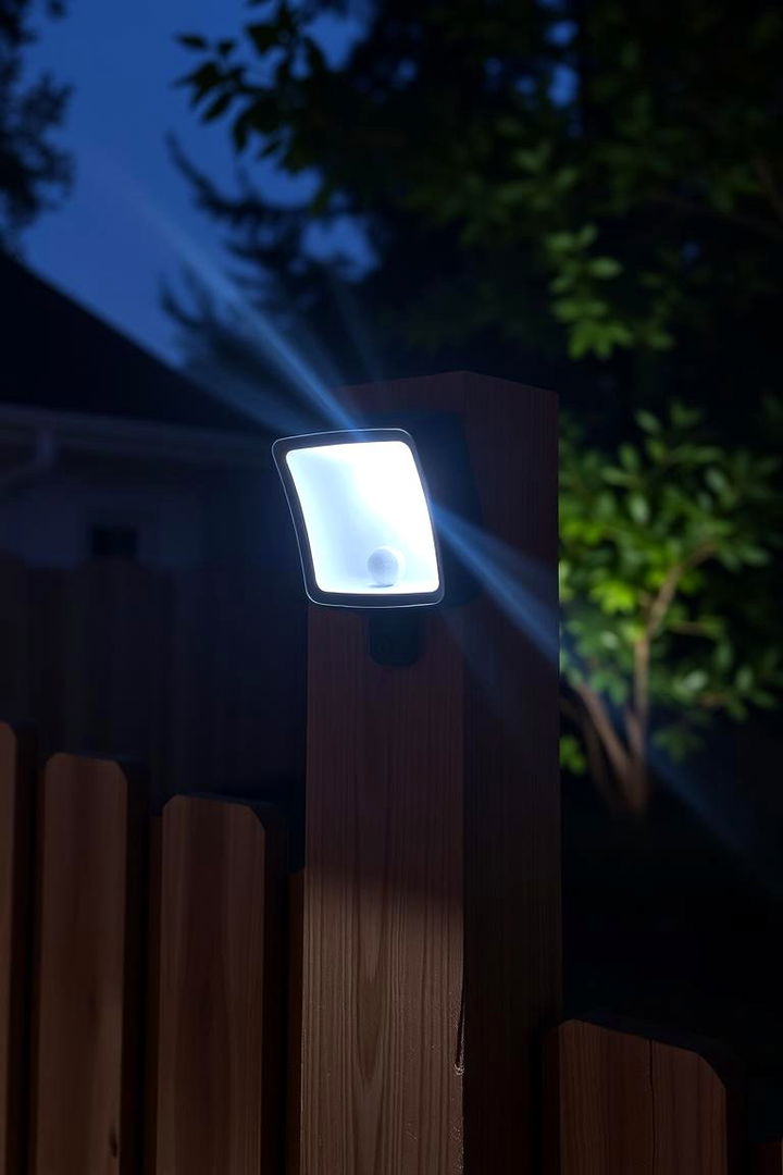 Motion Sensor Up lighting - 22 Fence Lighting Ideas