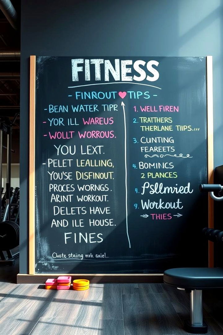 Motivational Fitness Chalkboard Tips - 22 Chalkboard Ideas