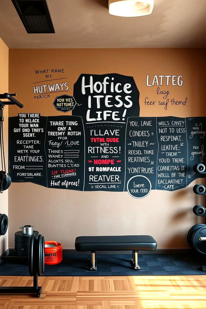 Motivational Home Gym Chalkboard - 22 Chalkboard Wall Ideas