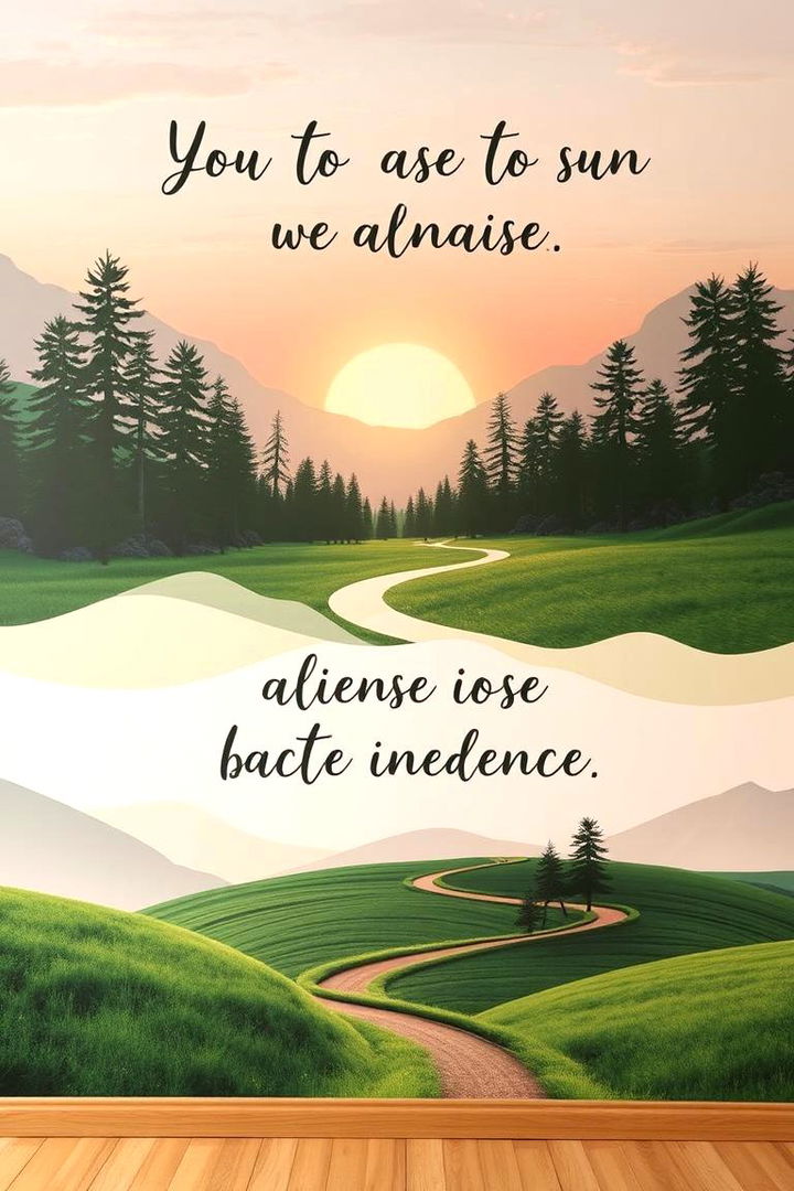 Motivational Landscape Mural - 22 School Mural Ideas