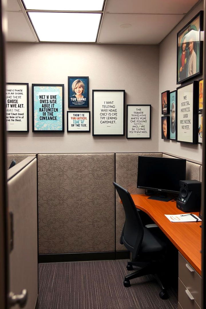 Motivational Quotes and Art - 22 Cubicle Decor Ideas