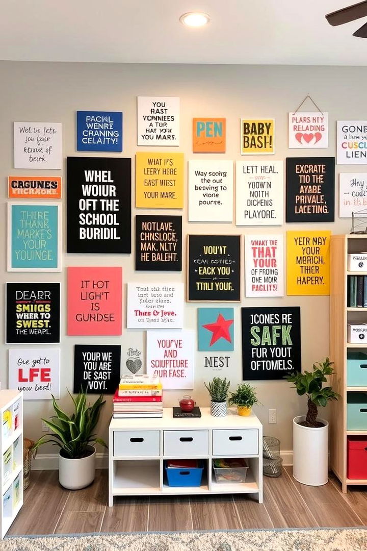 Motivational Wall Art - 22 Homeschool Room Ideas