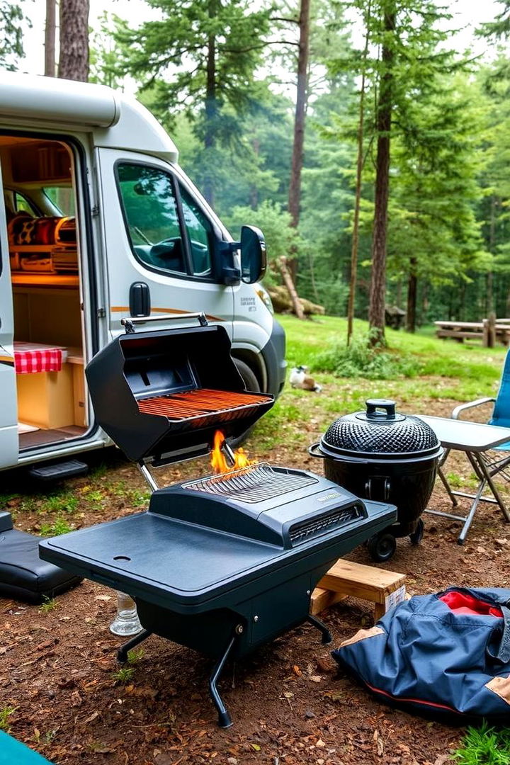 Motorhome Campsite BBQ Setup - 22 bbq area ideas