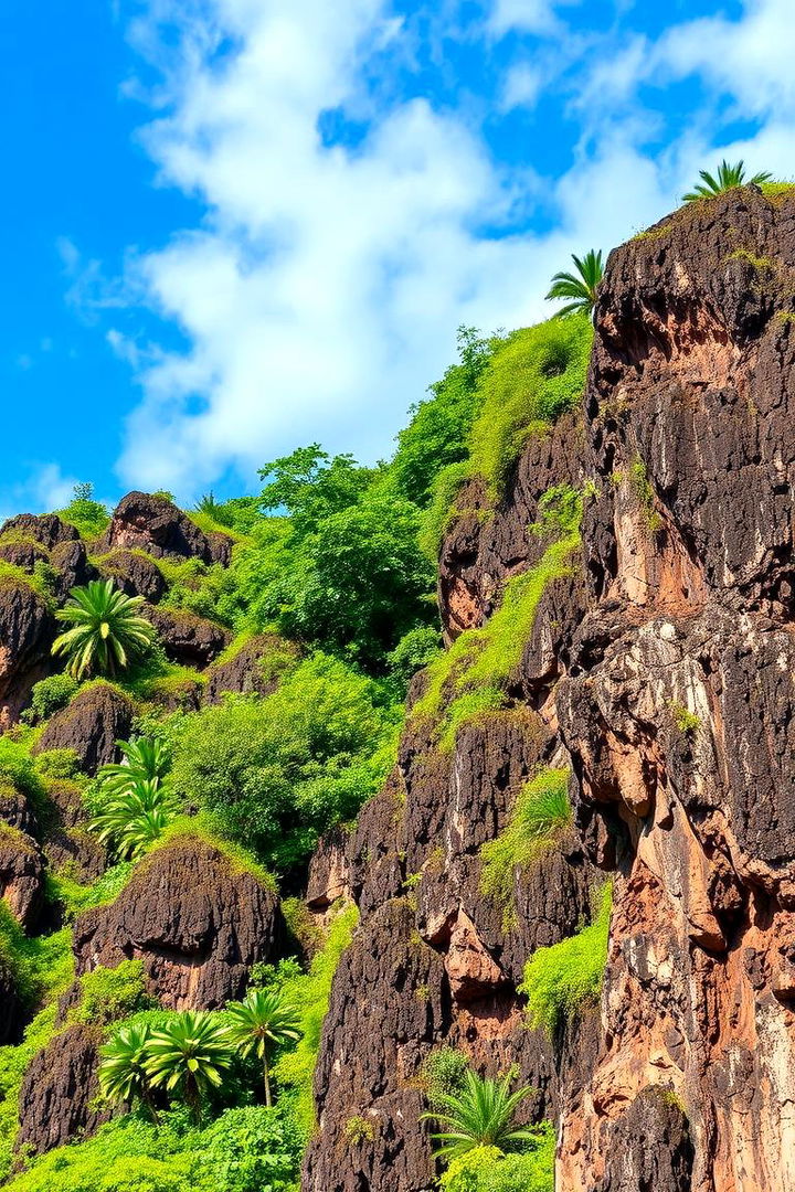 Mountainous Tropical Outcrop - 22 Tropical Landscape Ideas