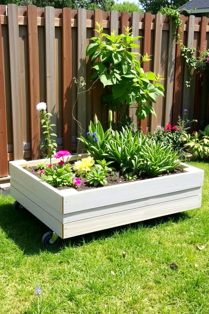 Moveable Kinetic Garden Bed - 22 Raised Garden Bed Along Fence Ideas