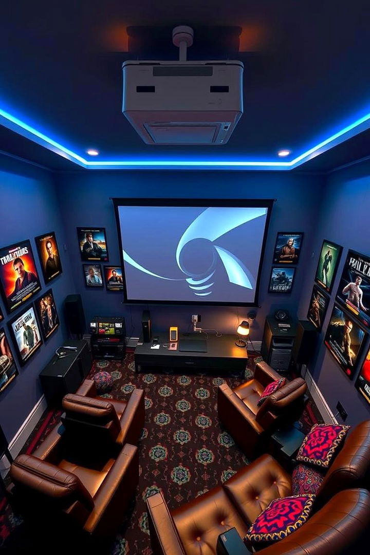 Movie Buffs Lair - 22 Man Cave Bedroom Ideas