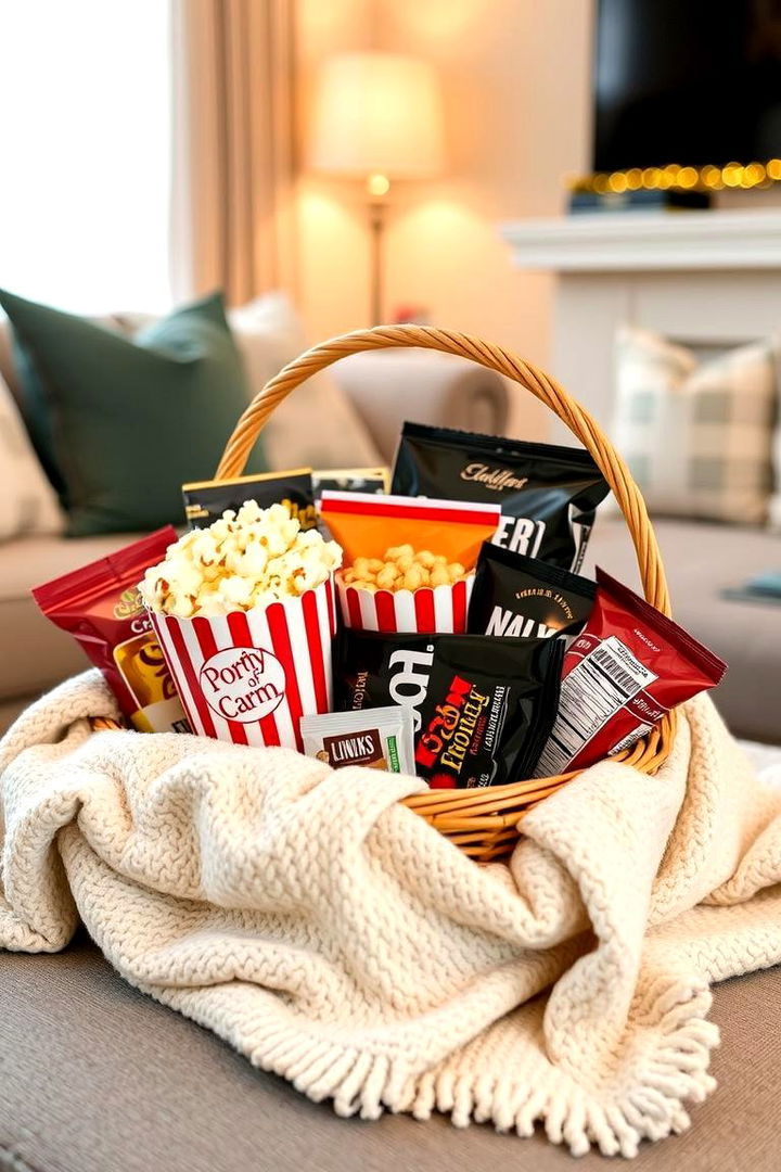 Movie Night Basket - 22 Gift Basket Ideas
