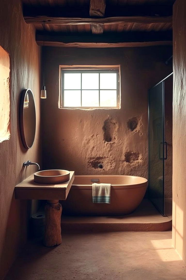 Mud and Clay Finishes - 22 Natural Bathroom Ideas