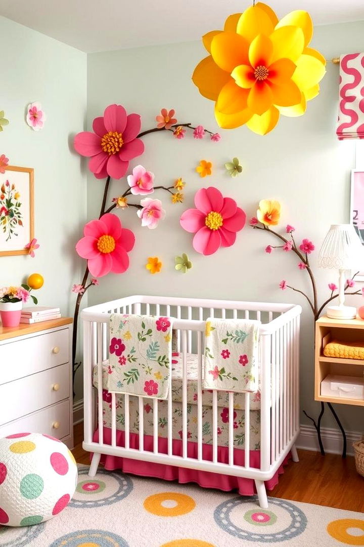 Multi Colored Blossom Accent Decor - 22 Floral Nursery Ideas