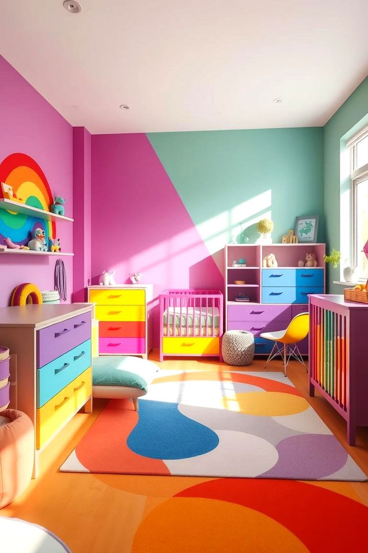 Multi Colored Furniture - 22 Rainbow Nursery Ideas