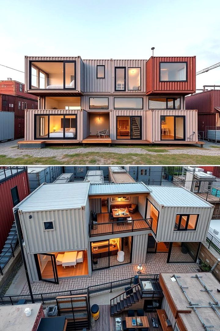 Multi Container Expansion Concepts - 22 Container Home Ideas