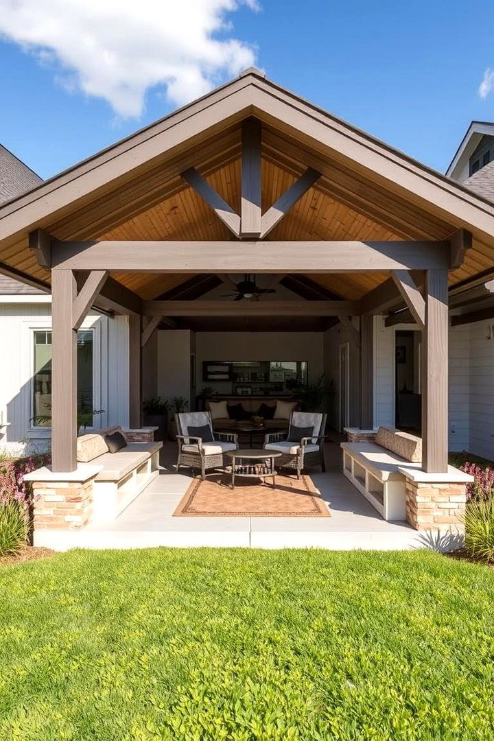 Multi Functional Covered Car Porch - 22 Car Porch Design Ideas