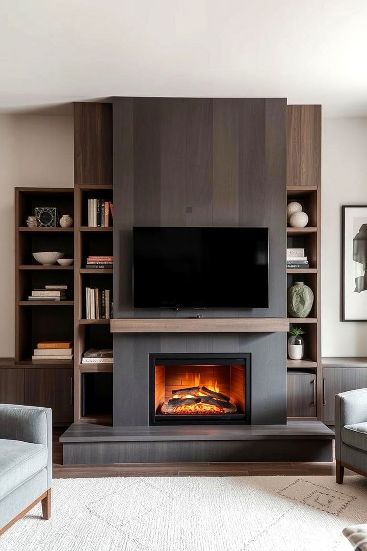 Multi Functional Design Centerpiece - 22 Living Room Fireplace Ideas