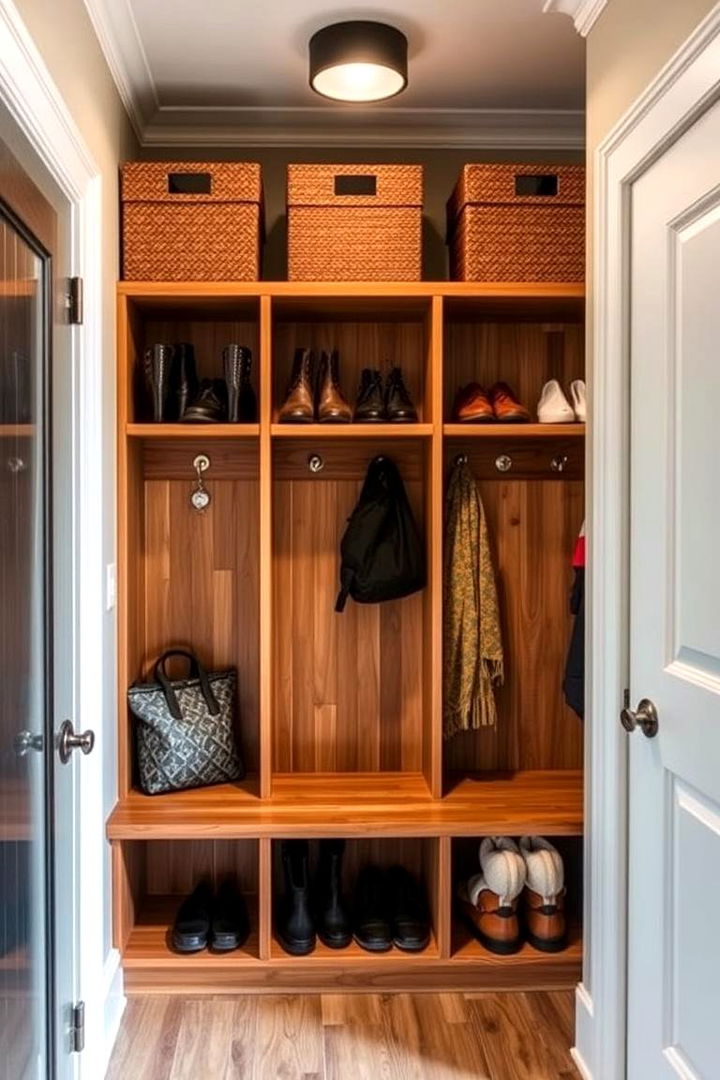 Multi Functional Entryway Cubbies - 22 Mudroom Storage Ideas