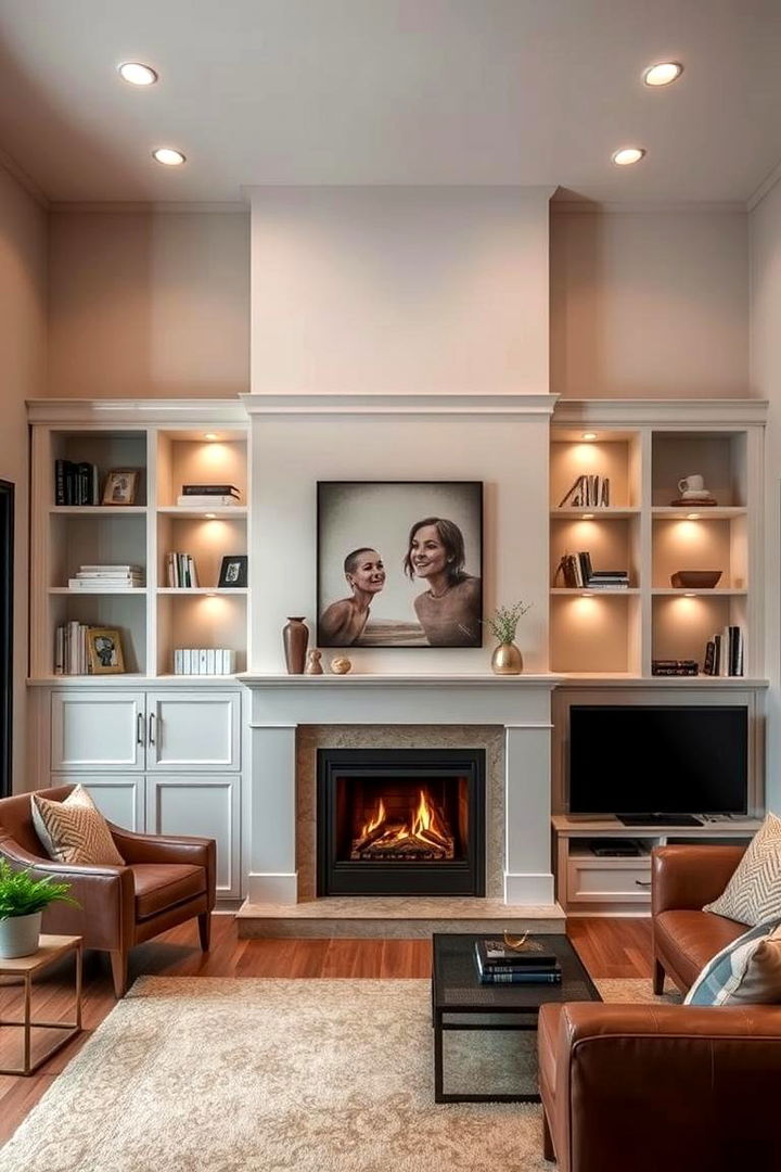 Multi Functional Fireplace Features - 22 Small Living Room Fireplace Ideas
