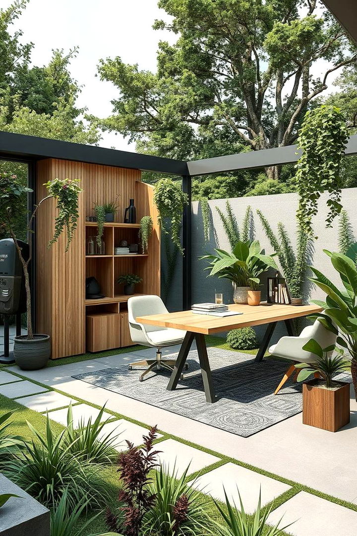 Multi Functional Garden Office Zone - 22 Garden Office Ideas