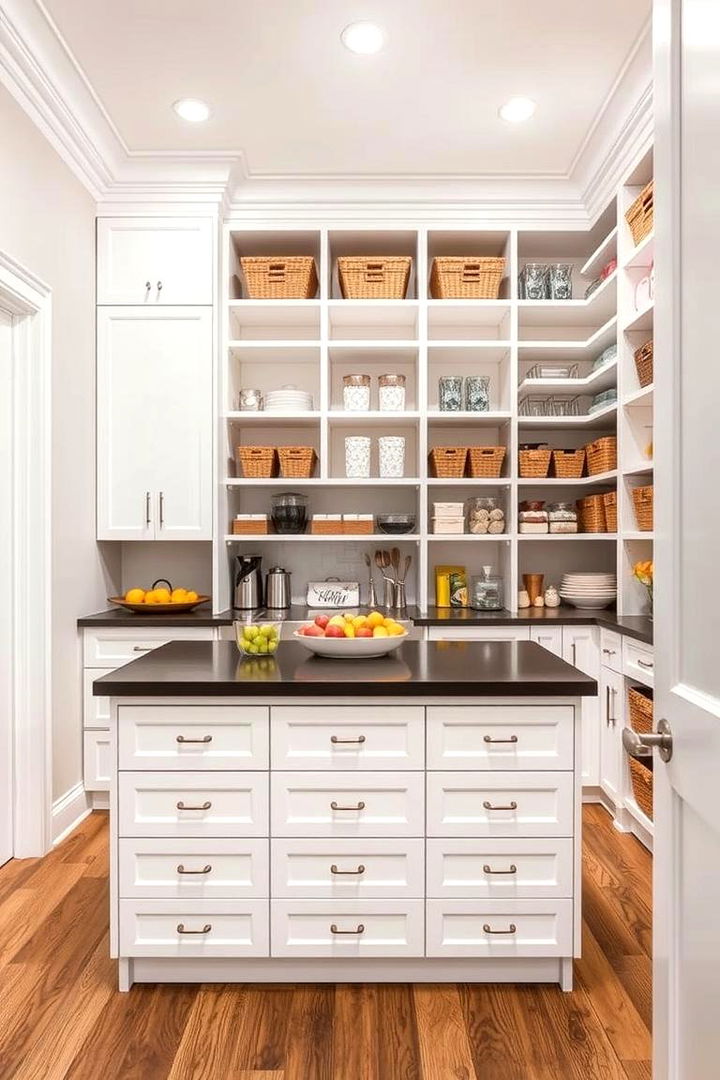 Multi Functional Island Storage - 22 Walk in Pantry Ideas
