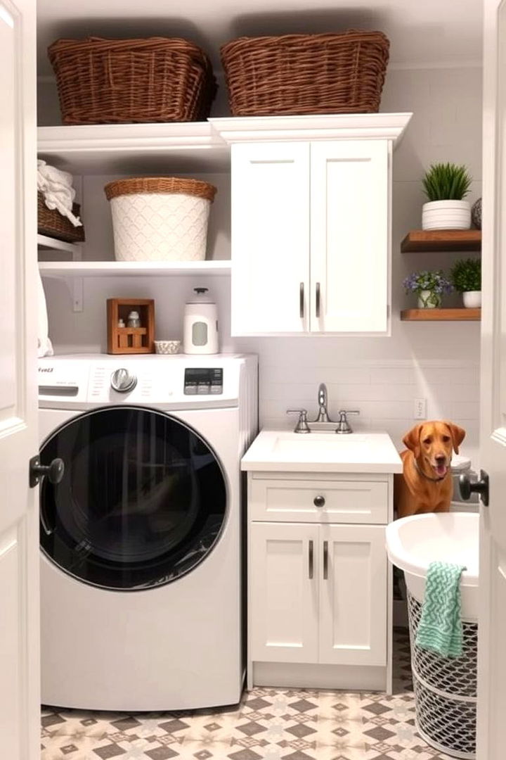 Multi Functional Laundry Area - 22 Farmhouse Laundry Room Ideas