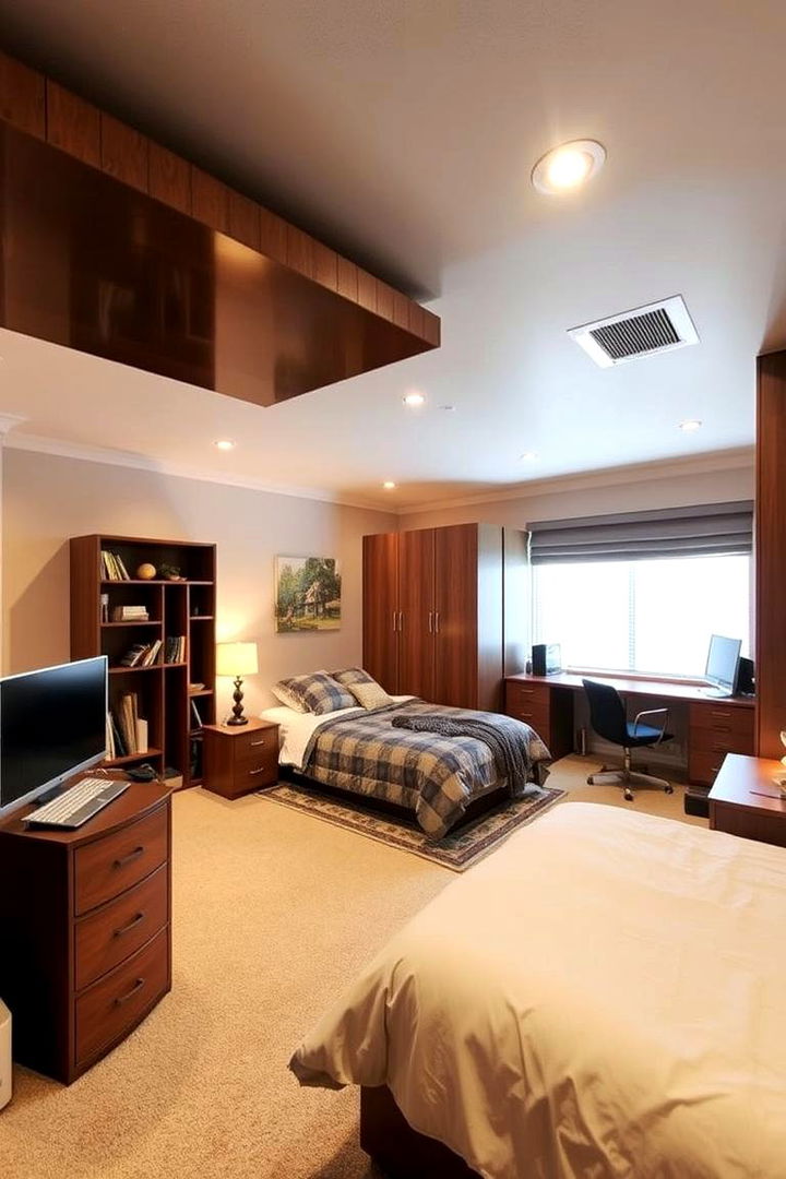 Multi Functional Masterpiece - 22 Basement Bedroom Ideas
