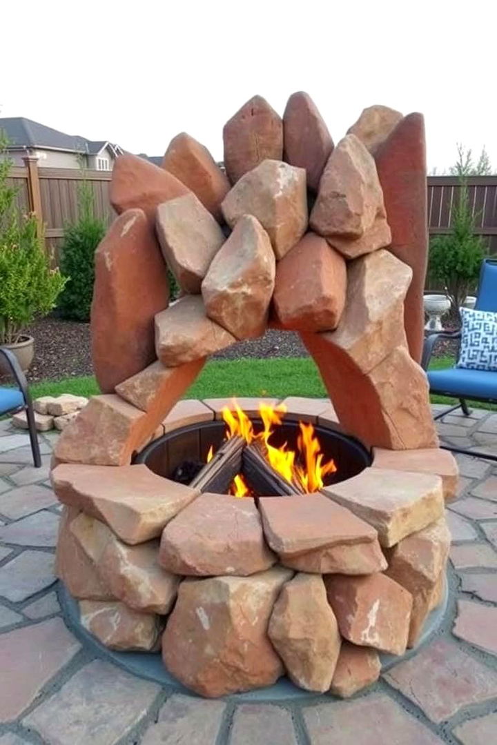 Multi Functional Rock Fire Pit - 22 Rock Fire Pit Ideas