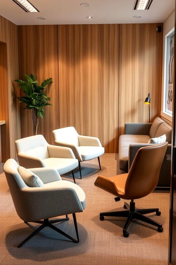 Multi Functional Seating Arrangements for Comfort - 22 Small Home Office Ideas