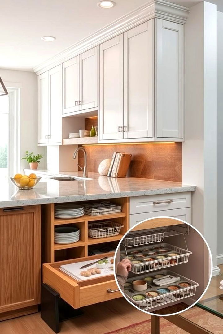 Multi Functional Seating and Storage - 22 Kitchen Peninsula Ideas