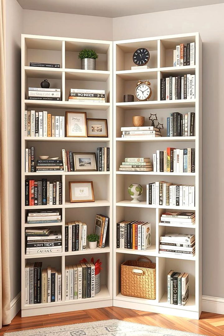 Multi Functional Shelf Design - 22 Corner Bookshelf Ideas