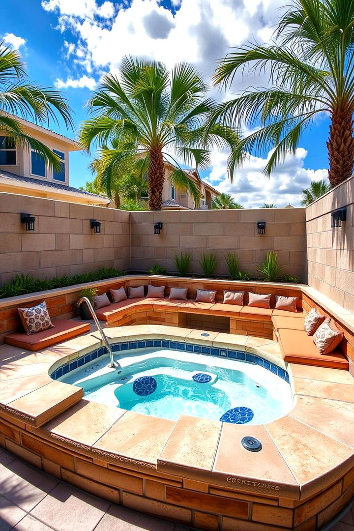 Multi Functional Spa and Seating Enclosure - 22 Hot Tub Enclosure Ideas