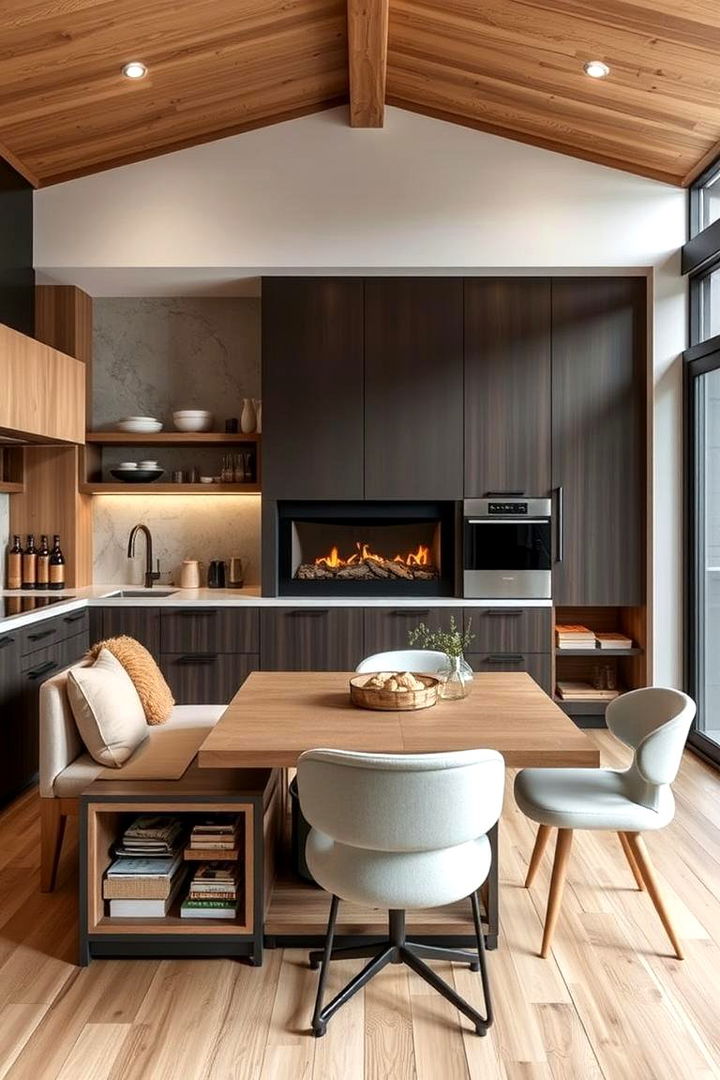 Multi Functional Spaces - 22 Kitchens With Fireplaces