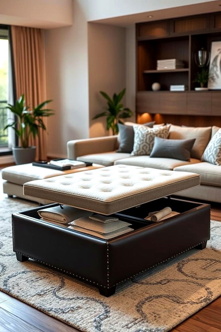 Multi Functional Storage Ottomans - 22 Toy Storage Ideas