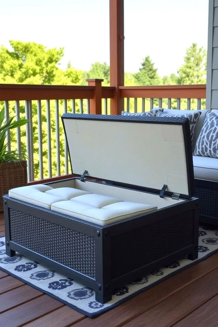 Multi Functional Storage Ottomans - 22 Deck Furniture Ideas