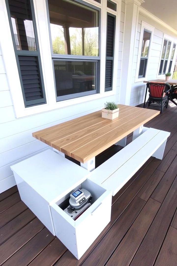 Multi Functional Table Bench Combo - 22 Front Porch Bench Ideas