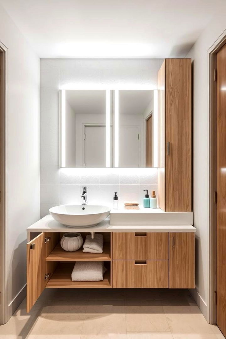 Multi Functional Vanity - 22 Small Bathroom Vanity Ideas