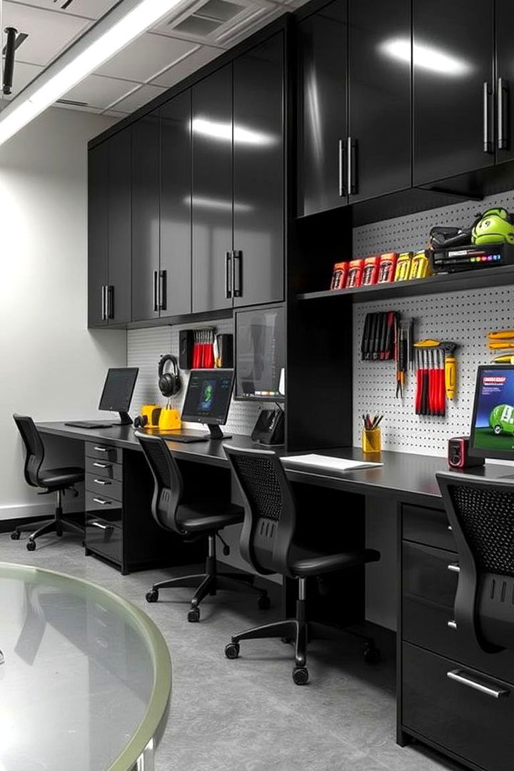 Multi Functional Workspaces - 22 Black Garage Ideas