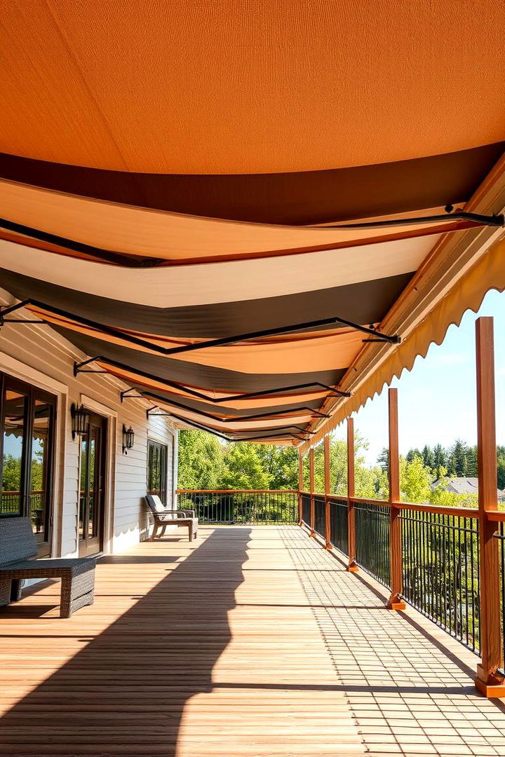Multi Layered Awning - 22 Deck Awning Ideas