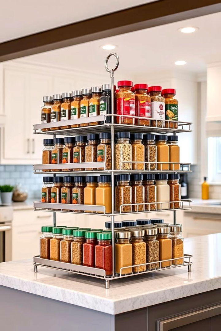 Multi Layered Spice Rack - 22 Spice Rack Ideas