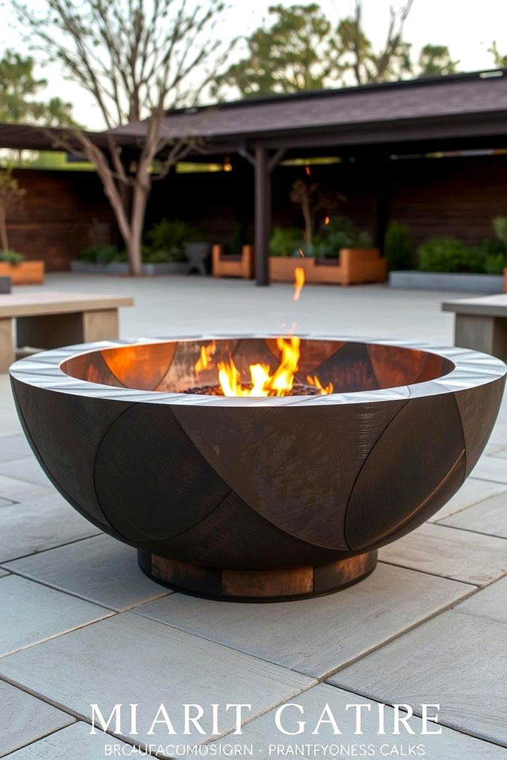 Multi Layered Texture Fire Pit - 22 Truck Rim Fire Pit Ideas