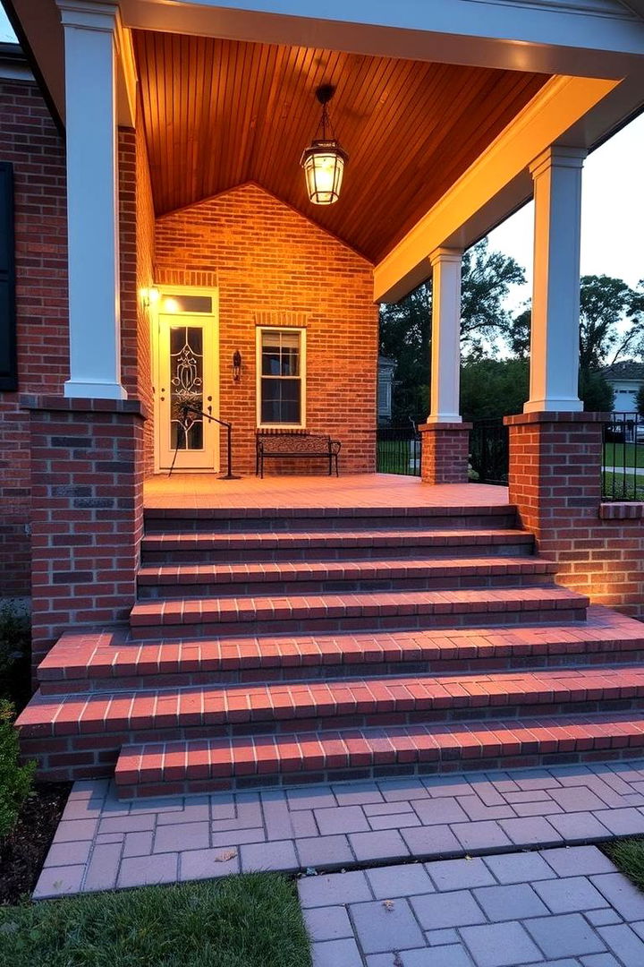Multi Level Brick Designs - 22 Brick Porch Ideas