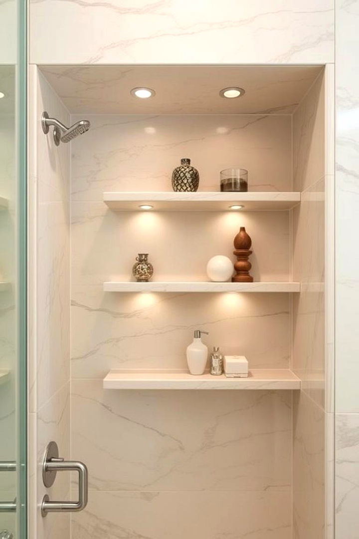 Multi Level Display Niche - 22 Shower Niche Ideas